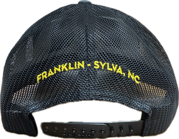 HATS: 112- Charcoal/Black Yellow Lazy Hiker Font - Image 2